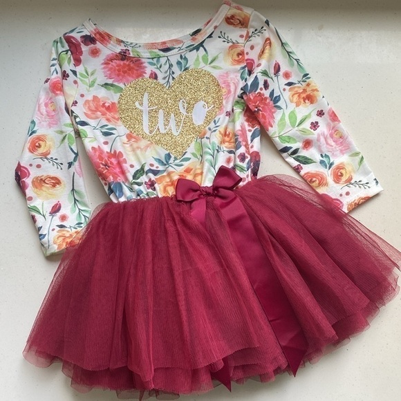 Grace & Lucille Two Birthday Dress Fall Special Occasion tulle skirt